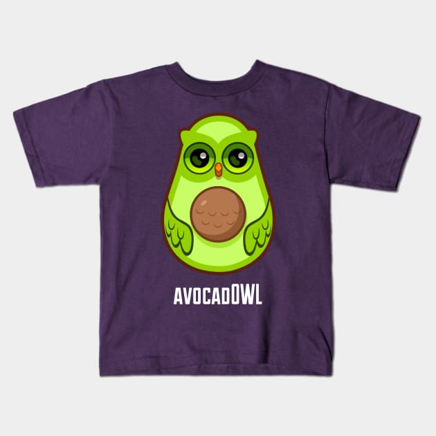 avocad-OWL Kids T-Shirt by RemcoBakker